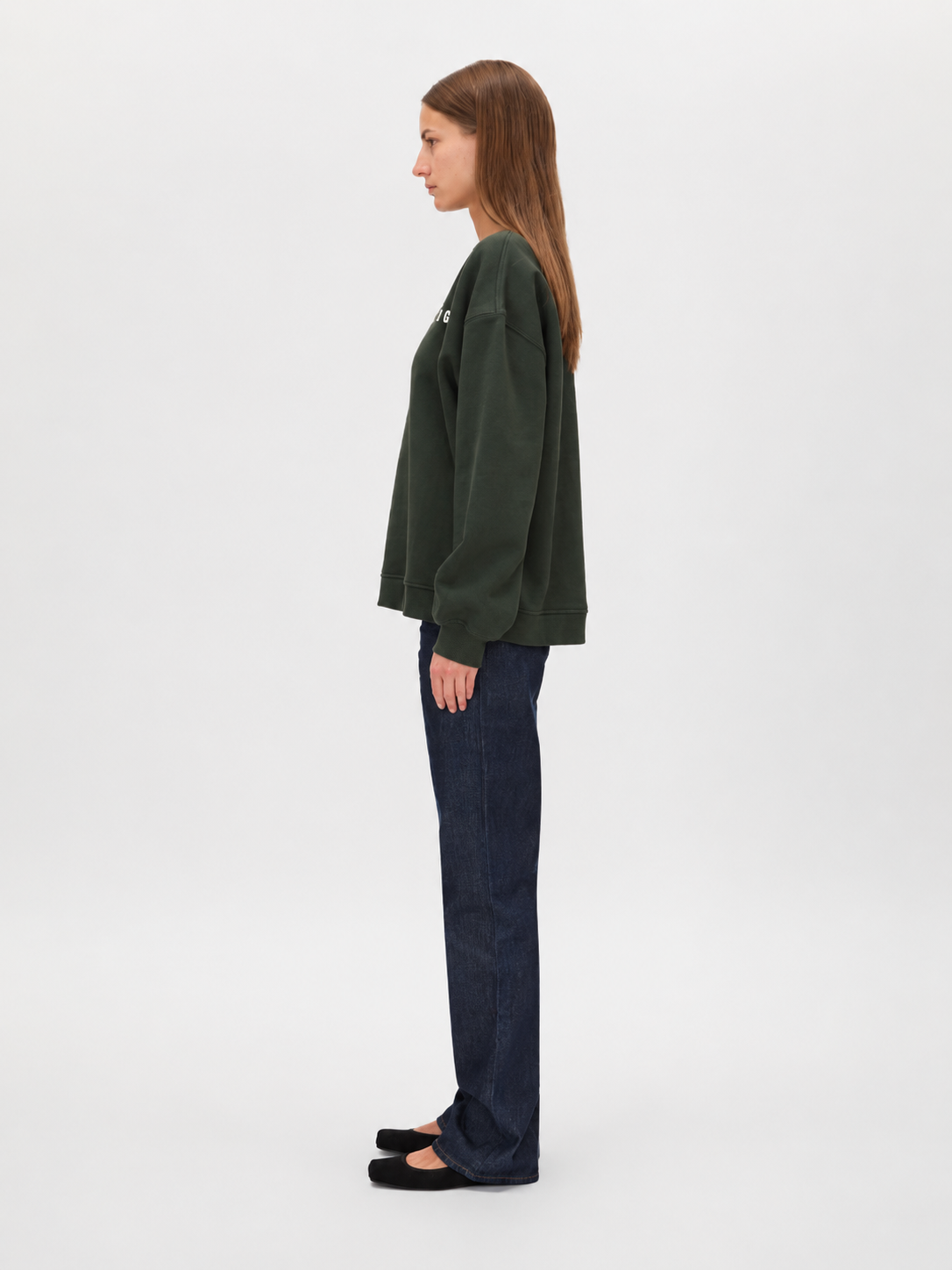 Anca Graphic Sweater - Bottle Green
