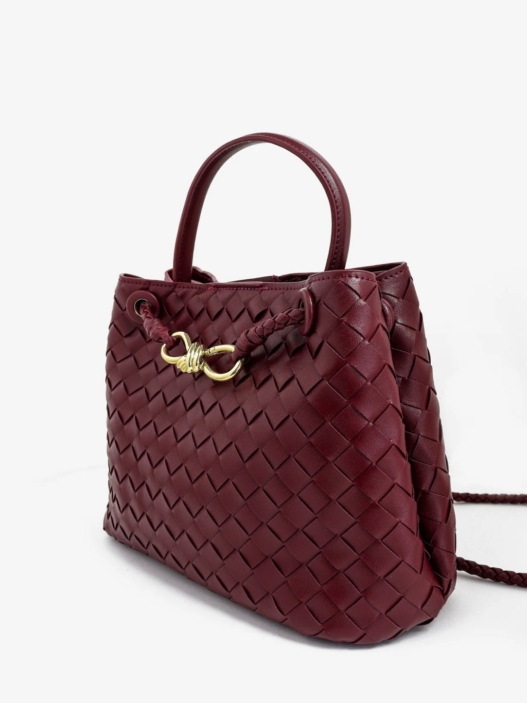 Lola Woven Bag - Burgundy
