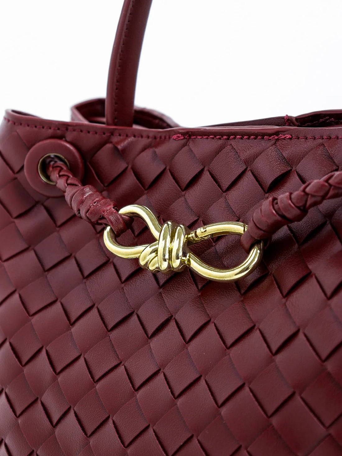 Lola Woven Bag - Burgundy