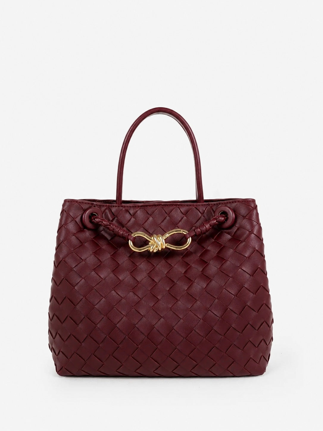 Lola Woven Bag - Burgundy