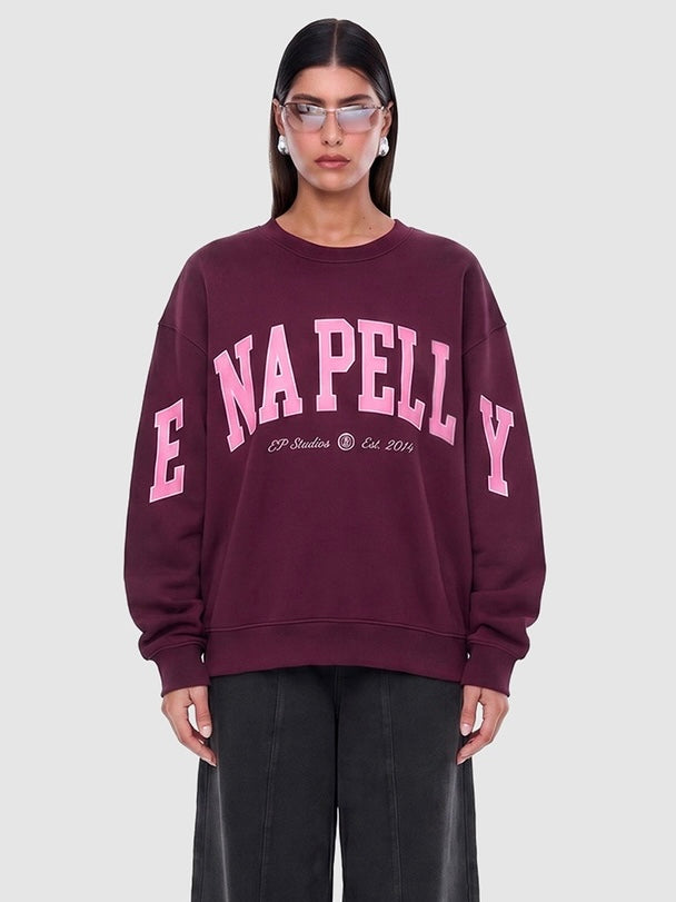 Mila Oversized Sweater - Cherry