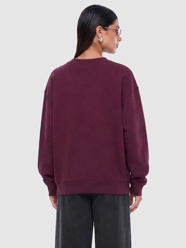 Mila Oversized Sweater - Cherry