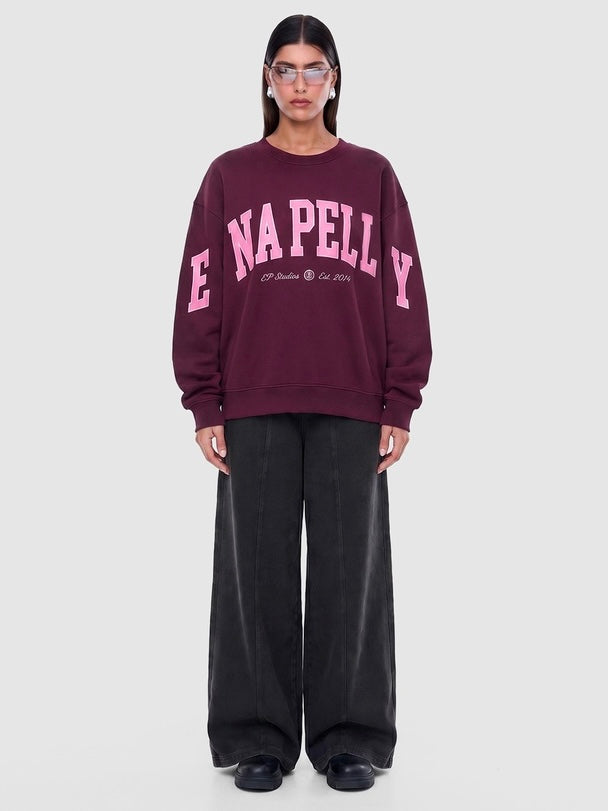 Mila Oversized Sweater - Cherry