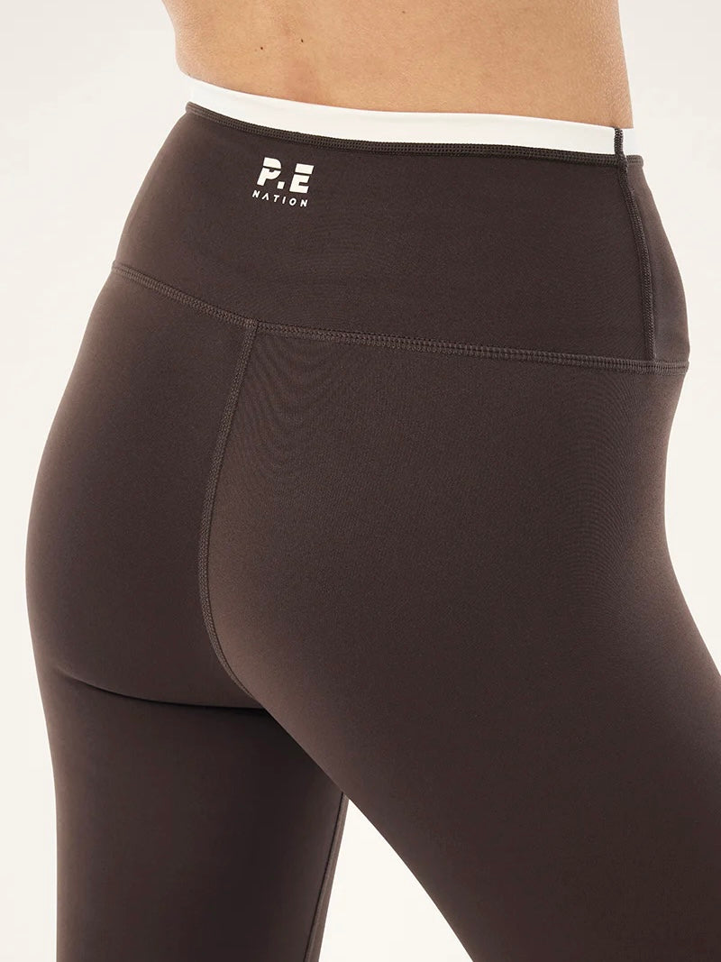 Vita Legging - Coffee/White