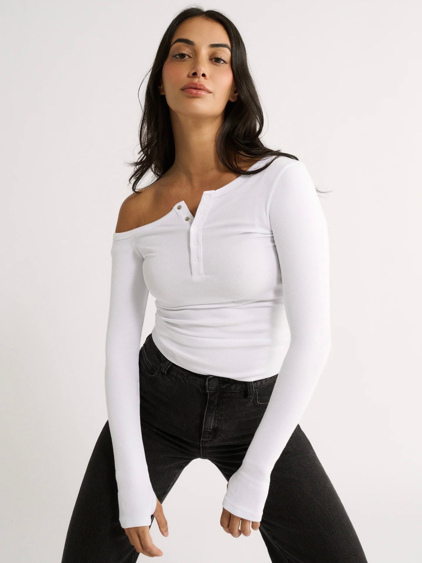 Cobie Off Shoulder Top - White
