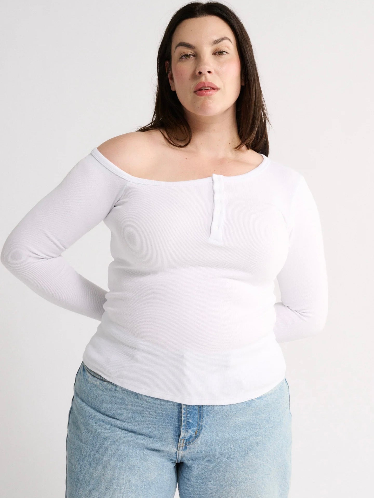 Cobie Off Shoulder Top - White