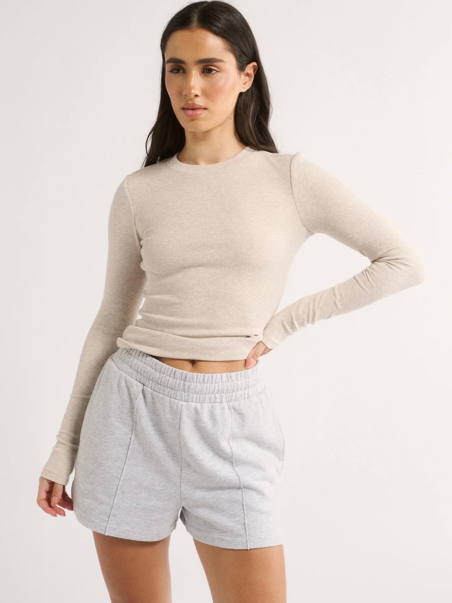 Carina Top - Oatmeal Marle