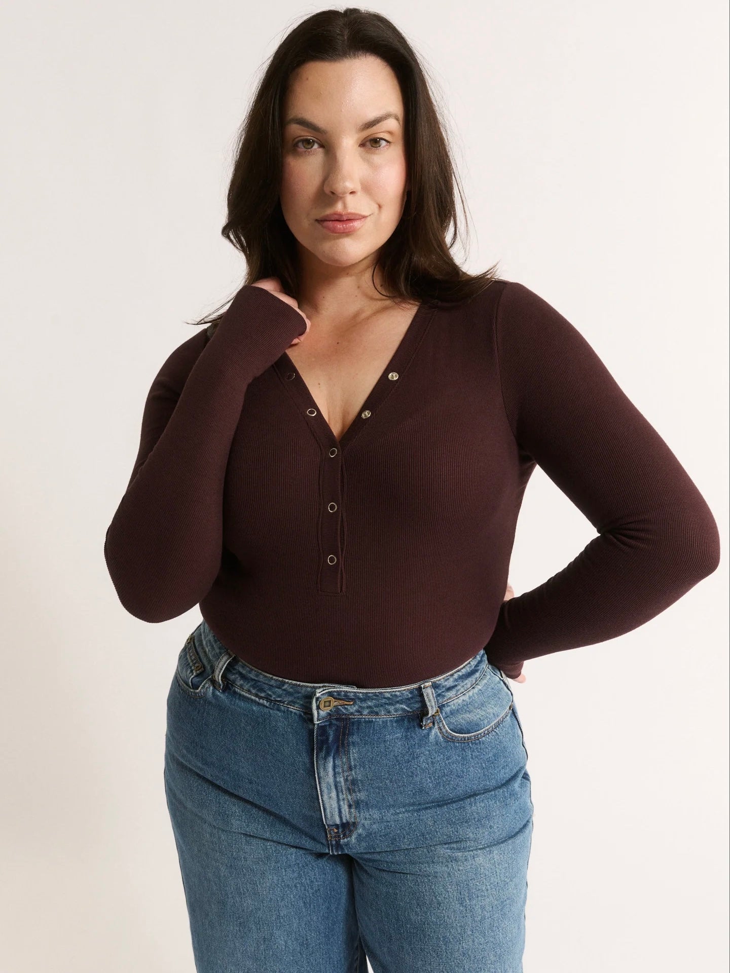 Nola Bodysuit - Cabernet