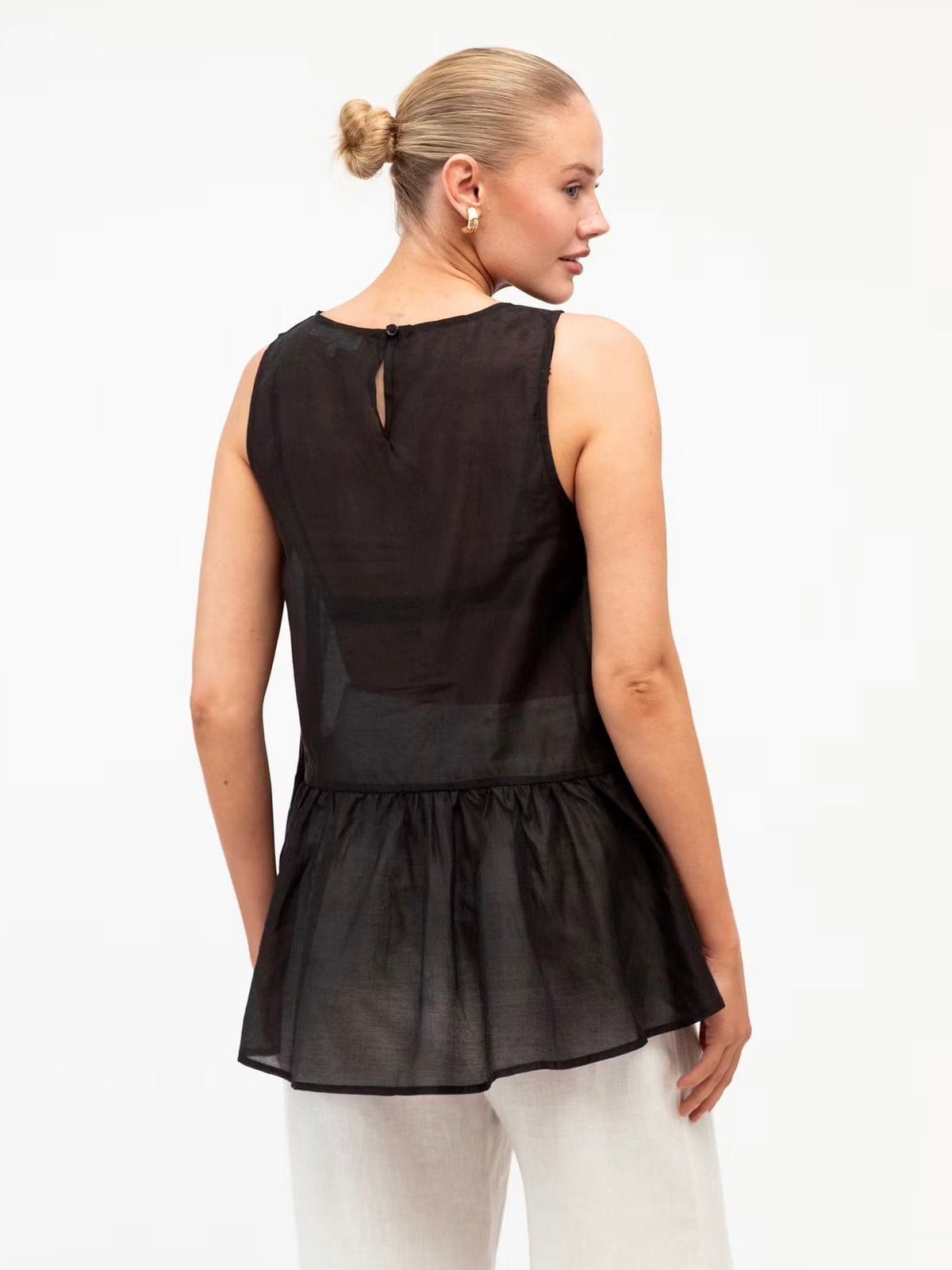 Lottie Sheer Top - Black