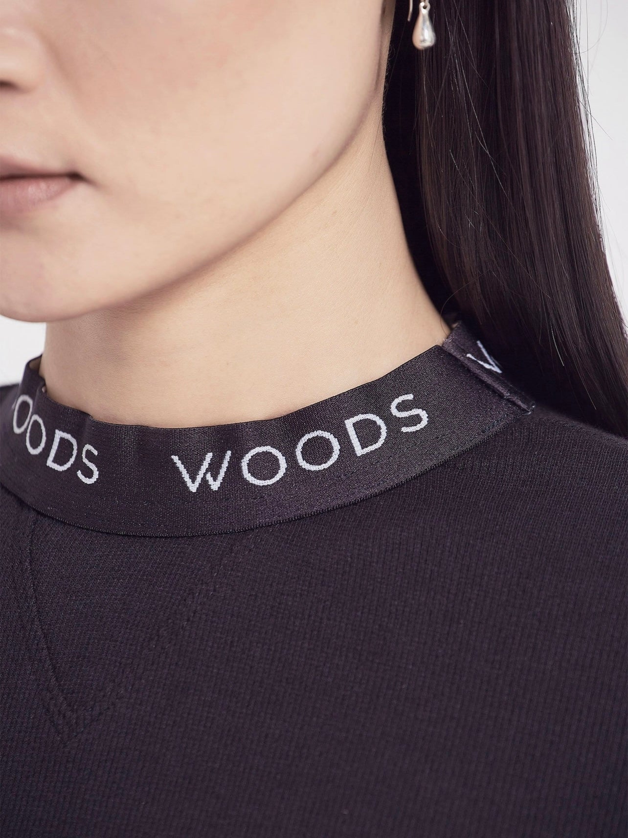 Woods Rib Longsleeve Tee - Black