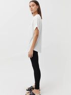 Huntington C&M Tee Soft White w Black
