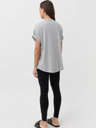 Huntington C&M Tee Grey Marle w Black