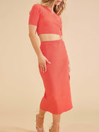 Charly Knit Top Red