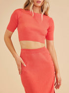 Charly Knit Top Red
