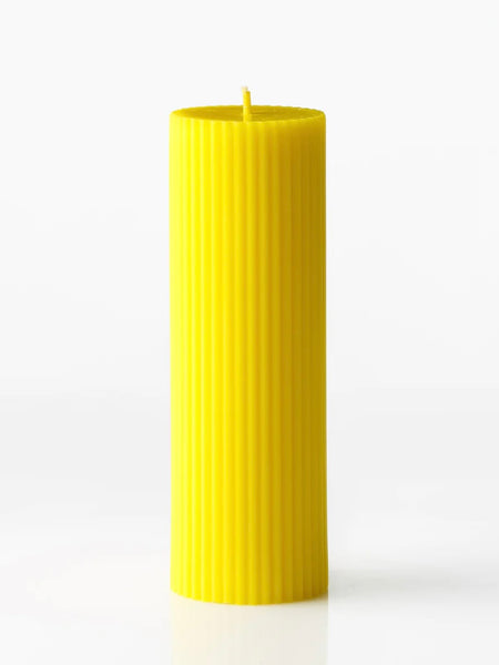 Pillar Neon Yellow Candle