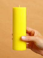 Pillar Neon Yellow Candle