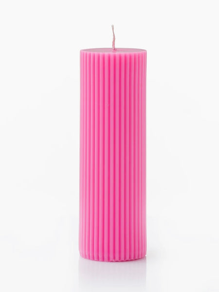 Pillar Neon Pink Candle