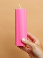 Pillar Neon Pink Candle