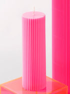 Pillar Neon Pink Candle