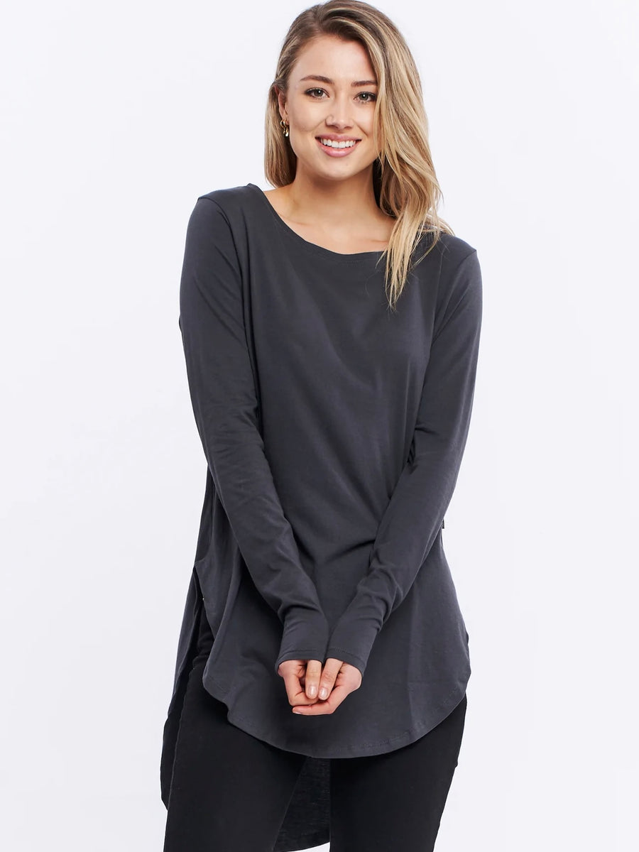 Long Sleeve Teardrop Tee Ashalt