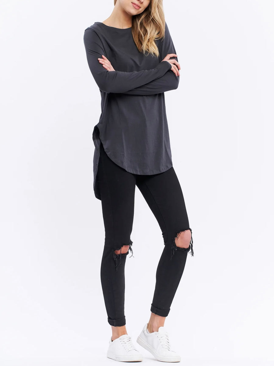 Long Sleeve Teardrop Tee Ashalt