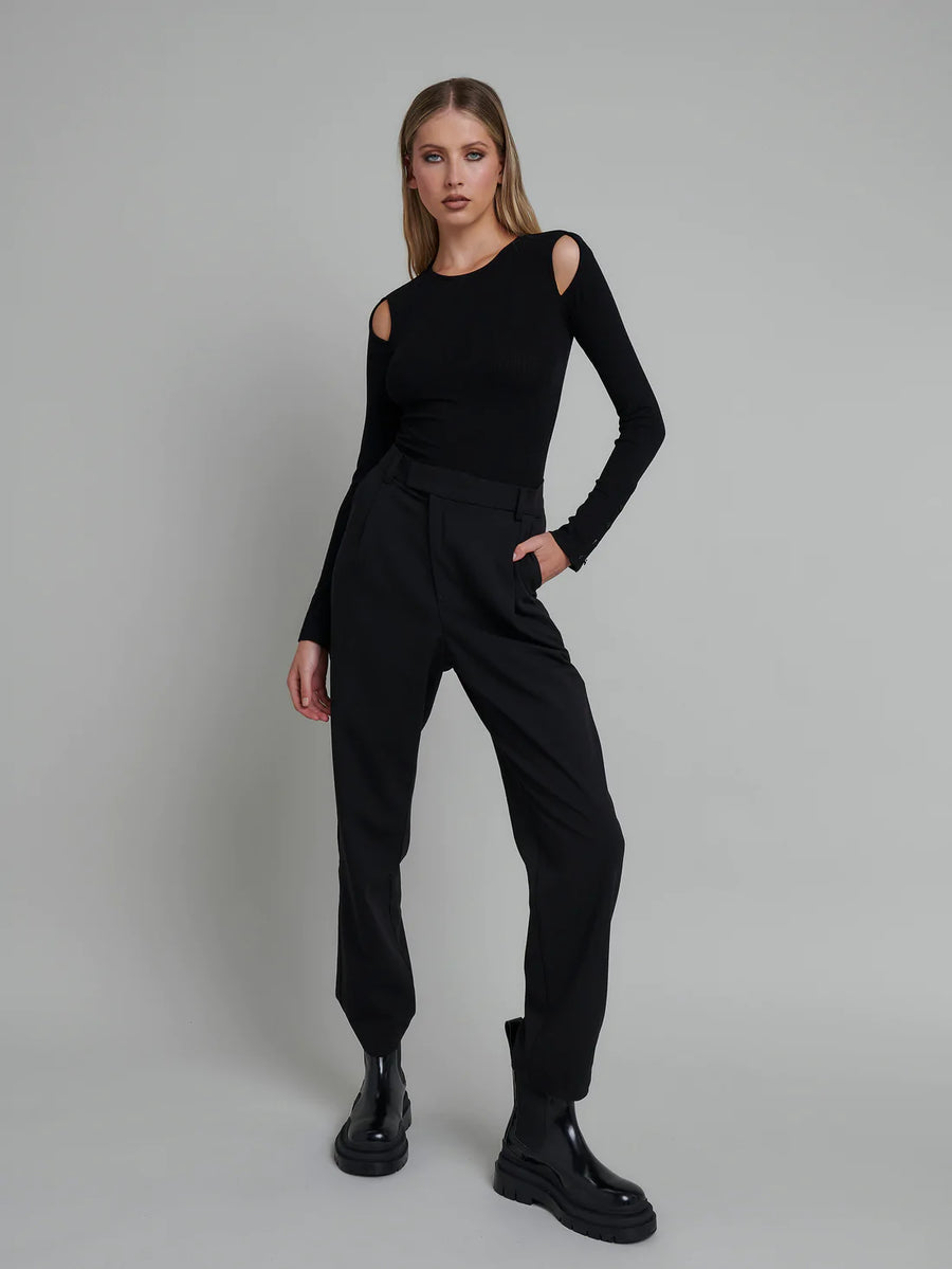 Zeta Cut Out Bodysuit Black