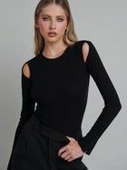 Zeta Cut Out Bodysuit Black