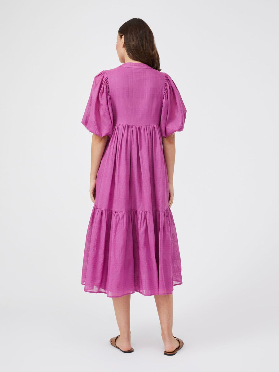 Tie Front Midi Dress Magenta