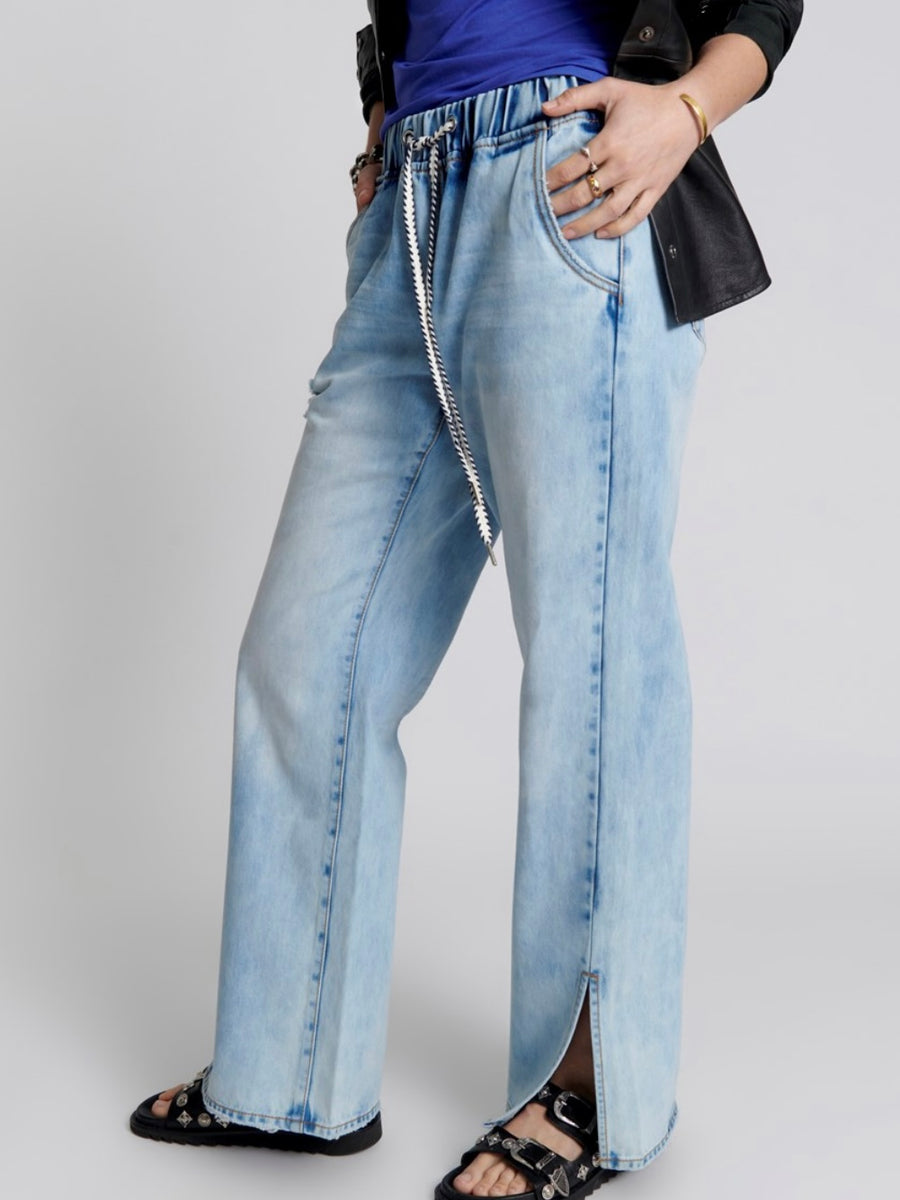 Blue Tornado Roadhouse Wide Leg Drawstring Jean