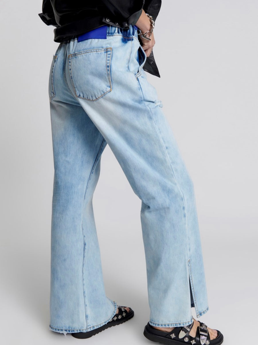 Blue Tornado Roadhouse Wide Leg Drawstring Jean