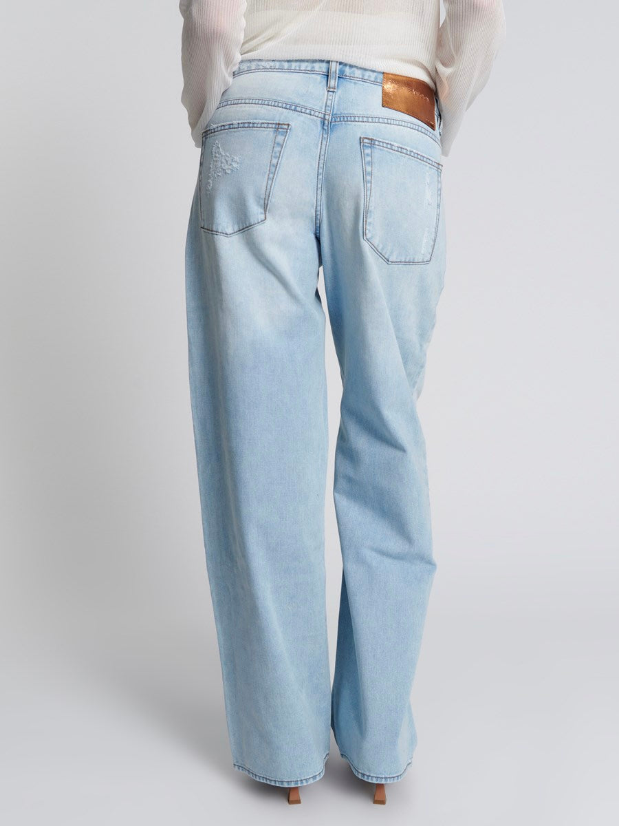 Blue Latte Lowrider Wide Leg Jean